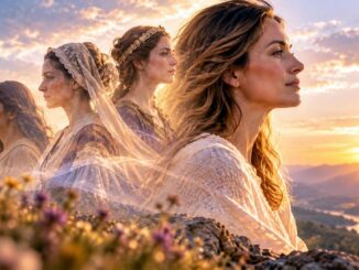 Zeitlose Frauen im goldenen Abendlicht