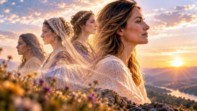 Zeitlose Frauen im goldenen Abendlicht