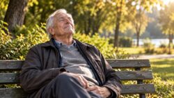 Atem und Inspiration Friedvolle Ruhe auf der Parkbank